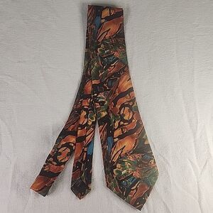 Necktie Scenario by Martin Wong Mens Vintage Silk Neck Tie Abstract 62" X 4" USA